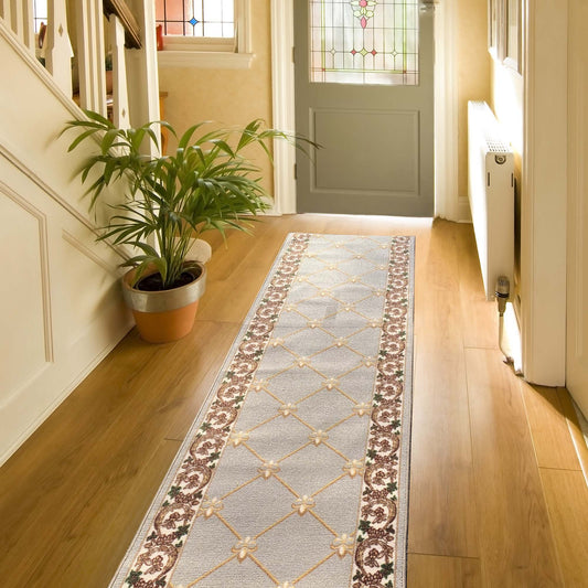 Playa Rug 2 x 45 (ft) Fleur De Lis-Beige Rectangular Indoor/Outdoor Floral/Botanical Pet Friendly Runner rug