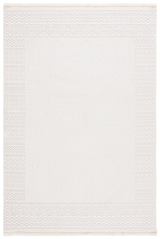 Safavieh 9 x 12 (ft) Loomed Ivory Rectangular Indoor Geometric Mid-Century Modern Pet Friendly Area rug