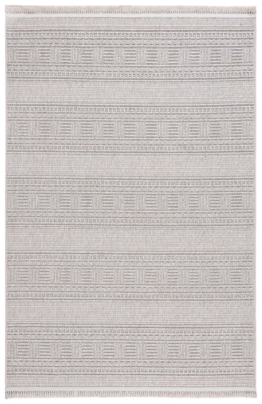 Safavieh 9 x 12 (ft) Loomed Gray Rectangular Indoor Geometric Mid-Century Modern Pet Friendly Area rug