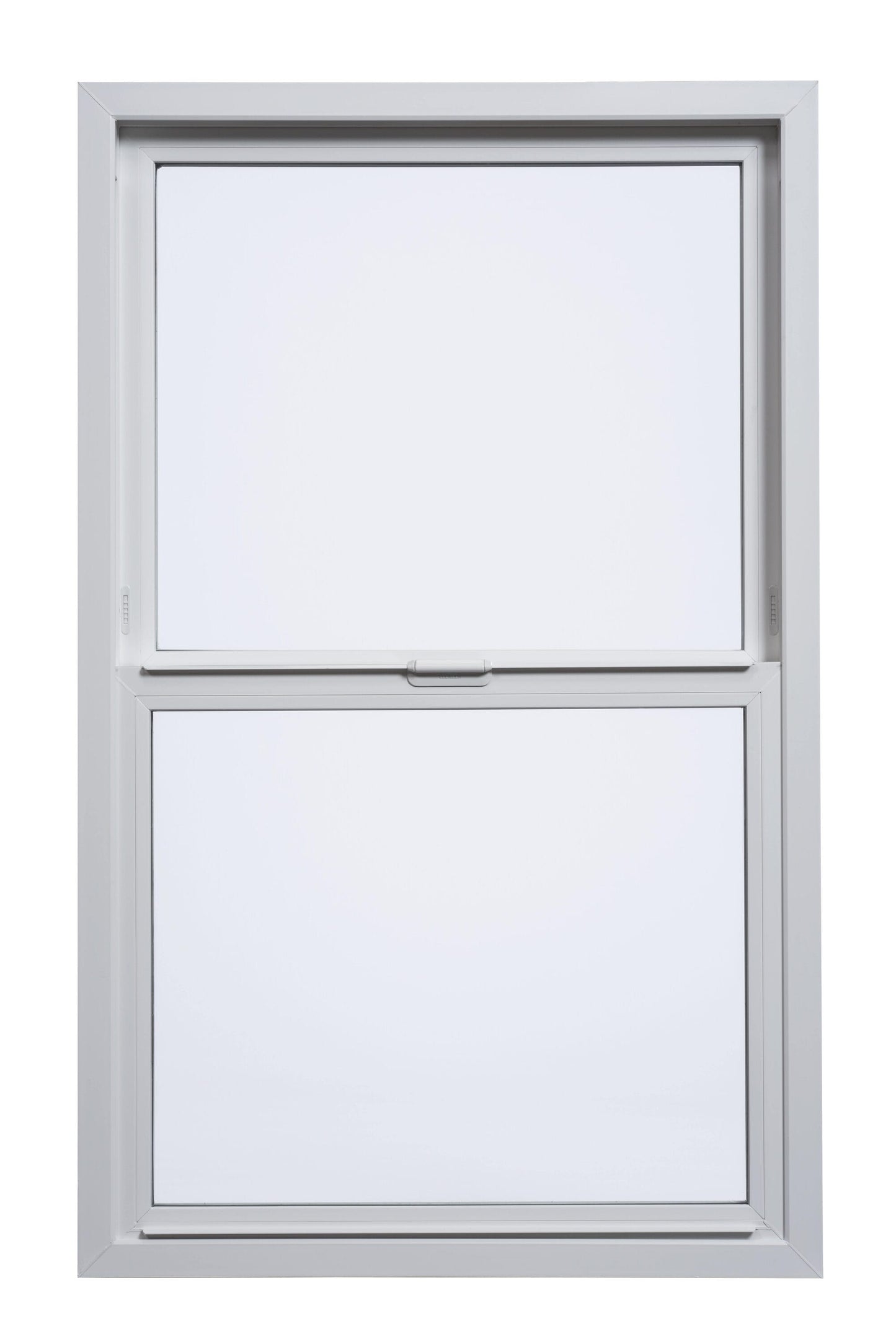 Milgard V400 Tuscany Series 35-1/2-in x 35-1/2-in White Exterior Vinyl New construction Single Hung Window Low-E argon Double Pane Glass (Half Screen Included)