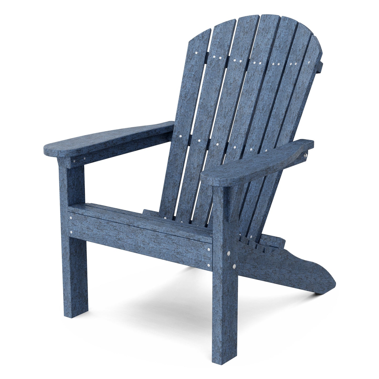Wildridge Heritage Sunset Patriot Blue HDPE Frame Stationary Adirondack Chair with Slat Seat