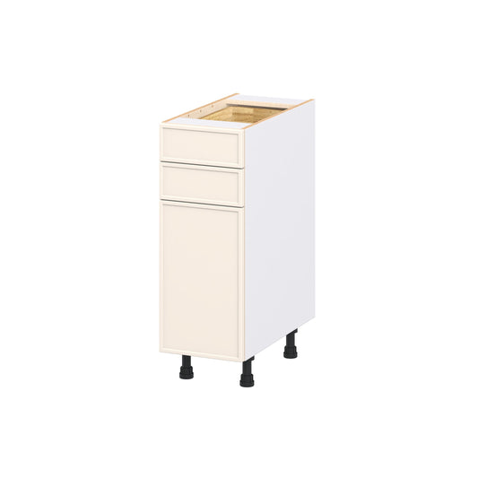 Hugo&Borg Chapel Hill 12-in W x 34.5-in H x 24.66-in D Washed Linen 2 -Drawers Base Fully assembled Cabinet Flat Panel