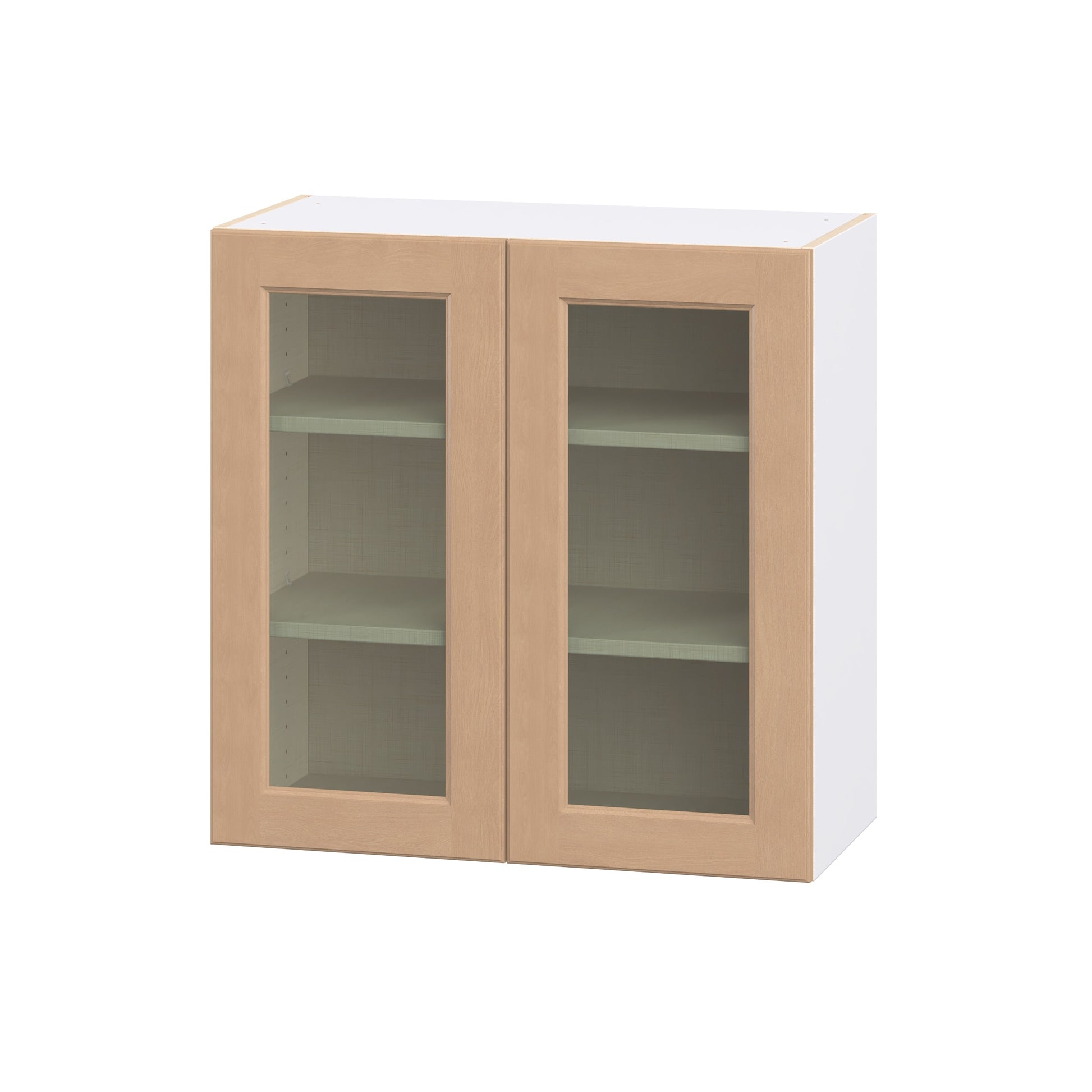 Hugo&Borg Raleigh 30-in W x 30-in H x 14.75-in D Sugar Cookie Wall Fully assembled Cabinet Flat Panel