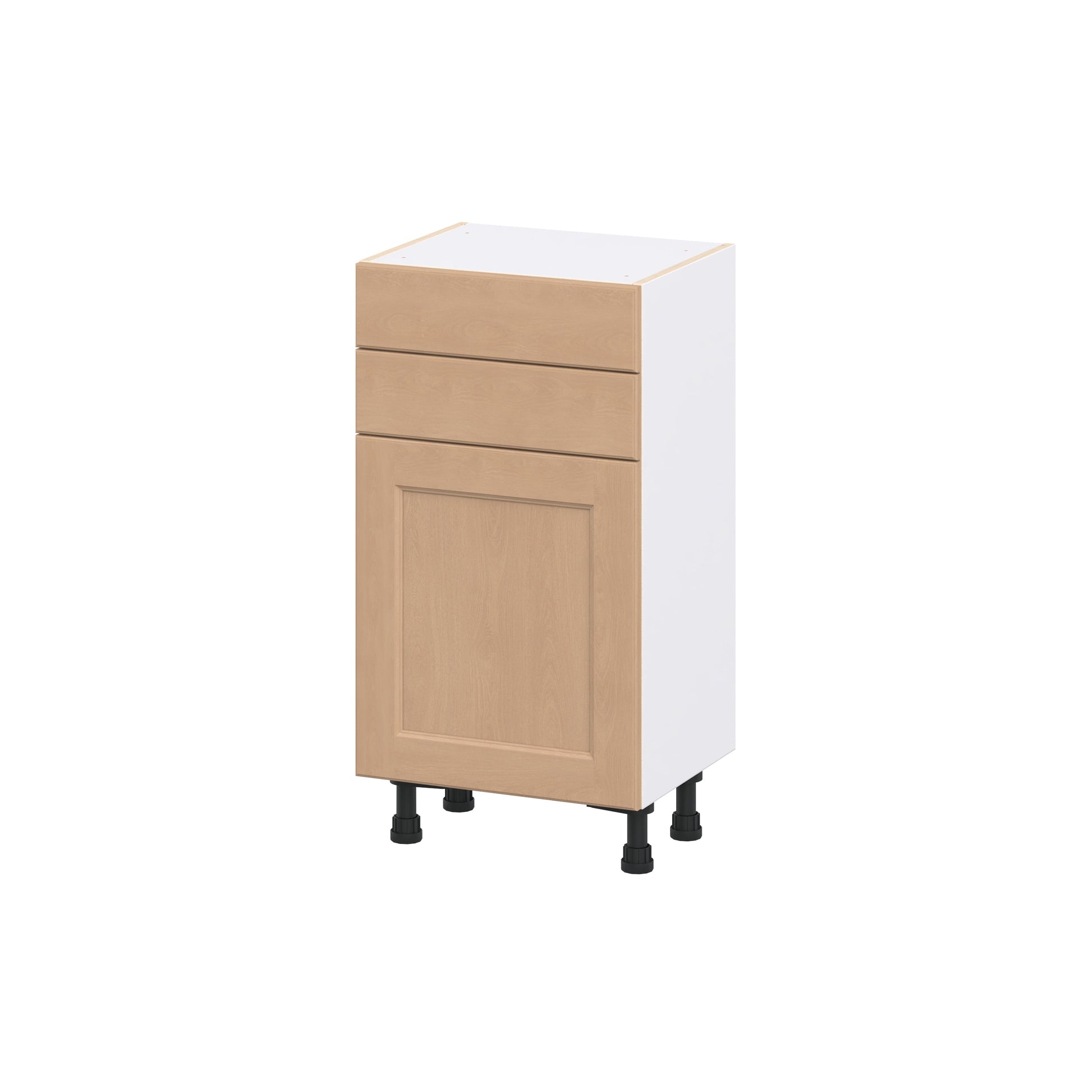 Hugo&Borg Raleigh 18-in W x 34.5-in H x 14.75-in D Sugar Cookie 2 -Drawers Base Fully assembled Cabinet Flat Panel