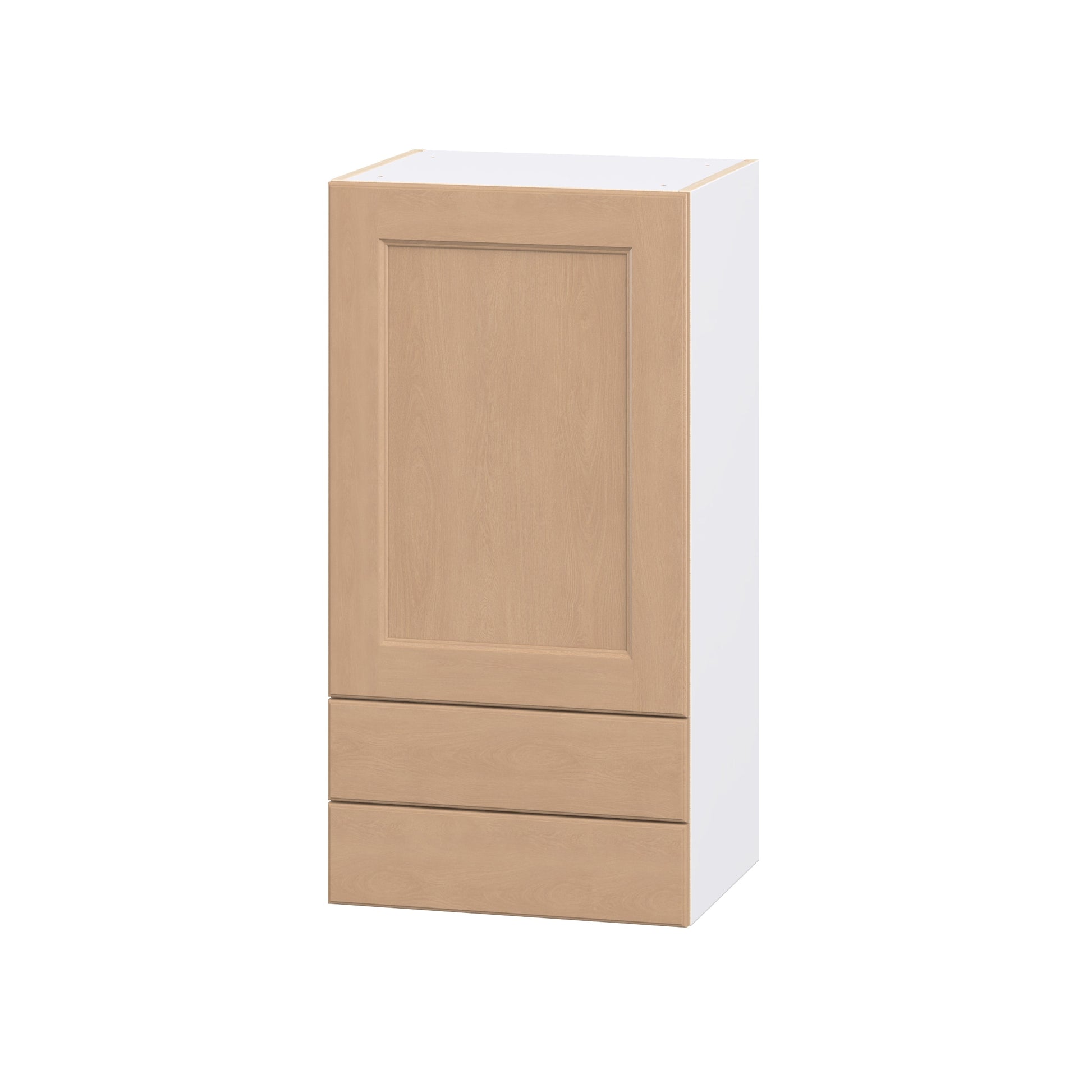 Hugo&Borg Raleigh 18-in W x 35-in H x 14.75-in D Sugar Cookie 2 -Drawers Wall Fully assembled Cabinet Flat Panel