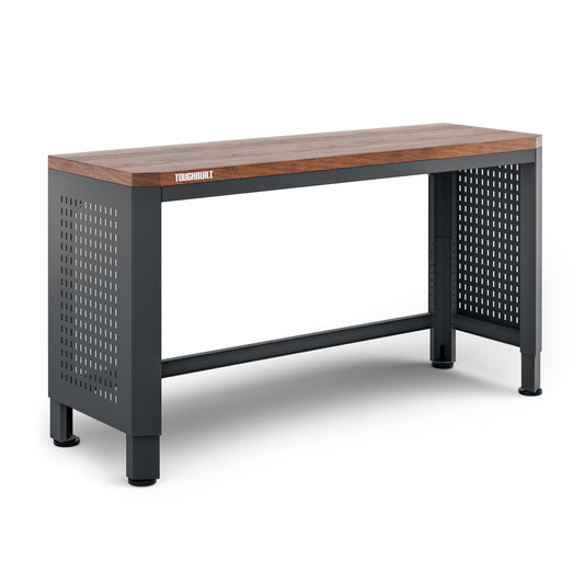 TOUGHBUILT 18.5-in L x 41-in H Wood and Steel Hardwood Adjustable Height Work Bench