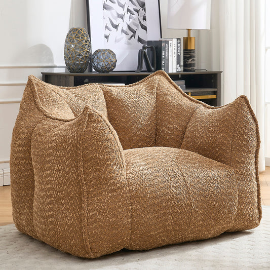 Hrinhom Casual COFFEE Chenille Accent Chair
