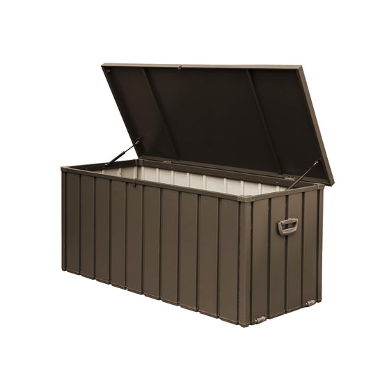 JIMSMAISON 49.41-in L x 29.57-in 160-Gallon Dark Brown Metal Deck Box