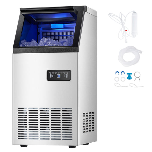 SVOPES Commercial Ice Maker 80-lb Ice Per day Cubed Ice Maker ( Stainless steel )