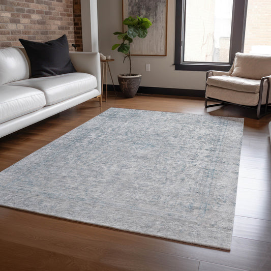 Addison Rugs Chantille ACN1645SV 8 x 10 (ft) Loomed Silver Rectangular Indoor/Outdoor Machine washable Pet Friendly Area rug