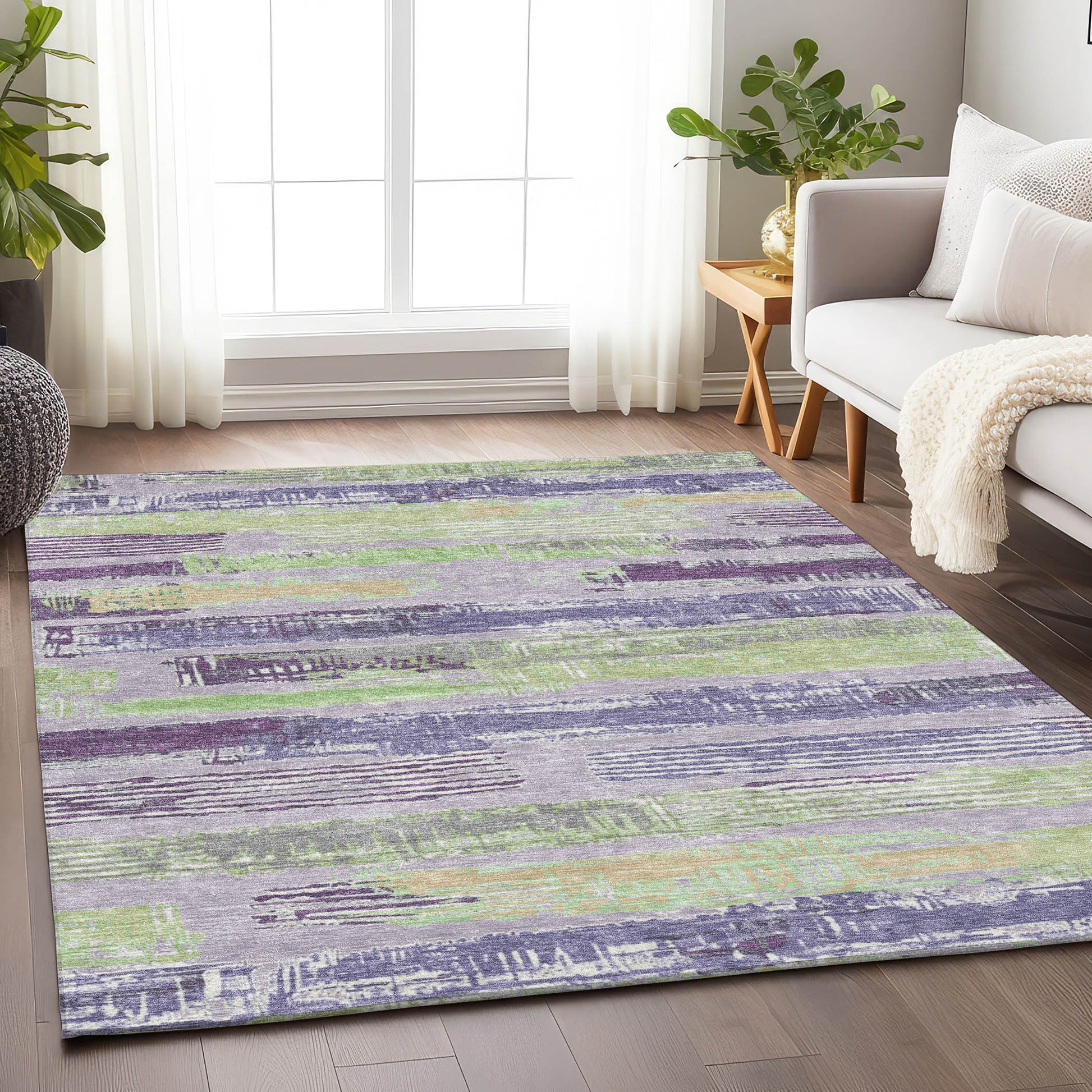 Addison Rugs Chantille ACN1665LV 9 x 12 (ft) Loomed Lavender Rectangular Indoor/Outdoor Machine washable Pet Friendly Area rug