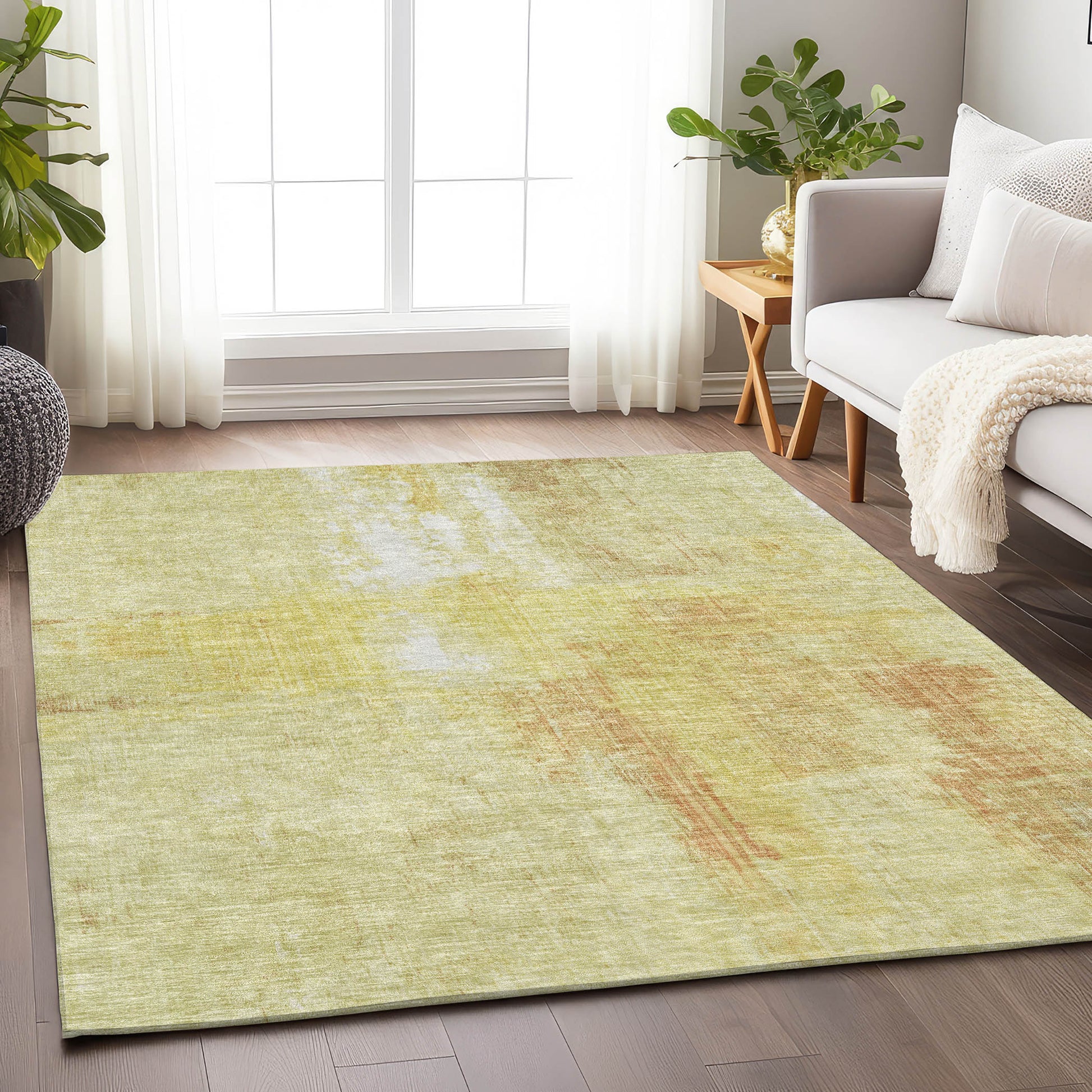 Addison Rugs Chantille ACN1759WH 8 x 10 (ft) Loomed Wheat Rectangular Indoor/Outdoor Machine washable Pet Friendly Area rug