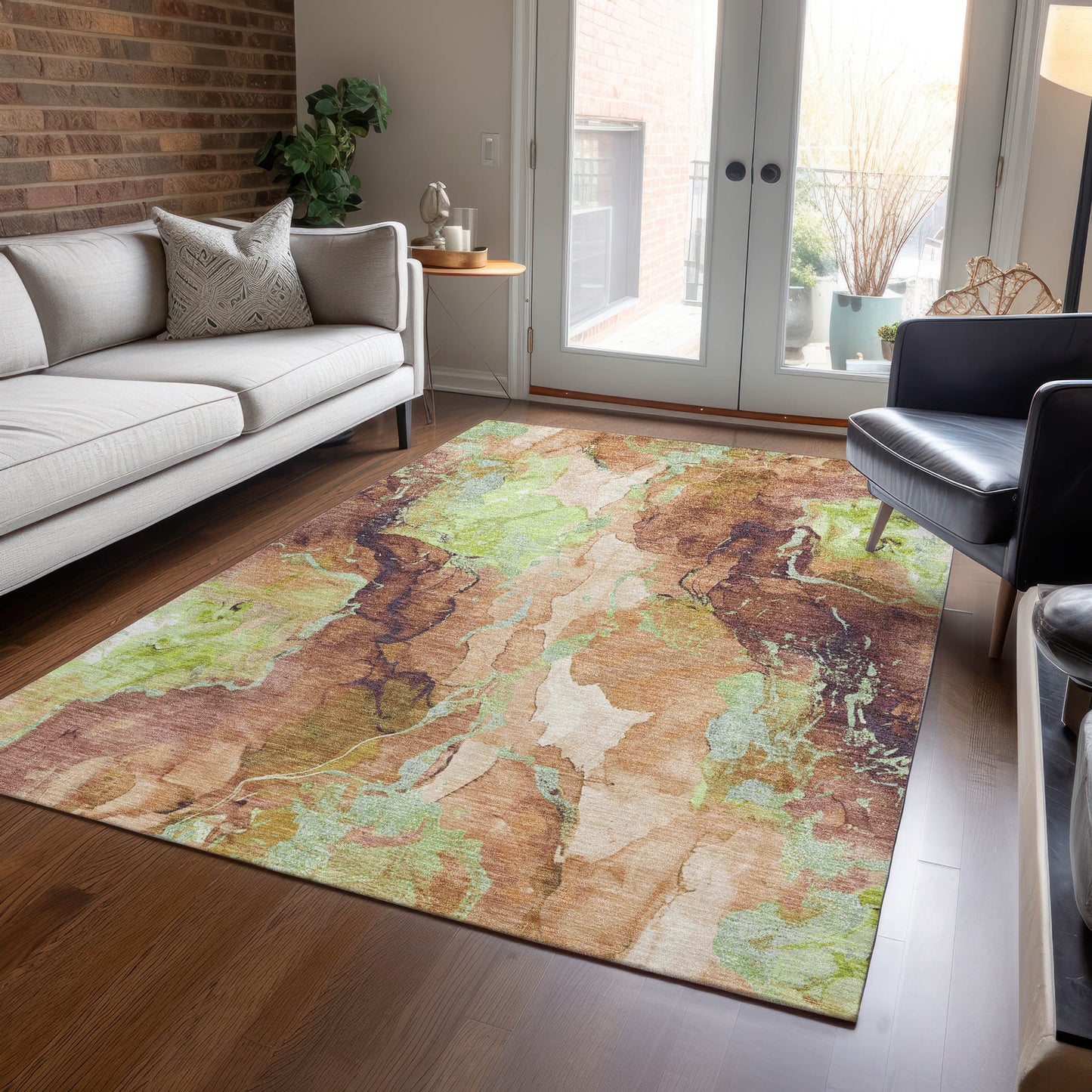 Addison Rugs Chantille ACN1785MO 8 x 10 (ft) Loomed Mocha Rectangular Indoor/Outdoor Machine washable Pet Friendly Area rug