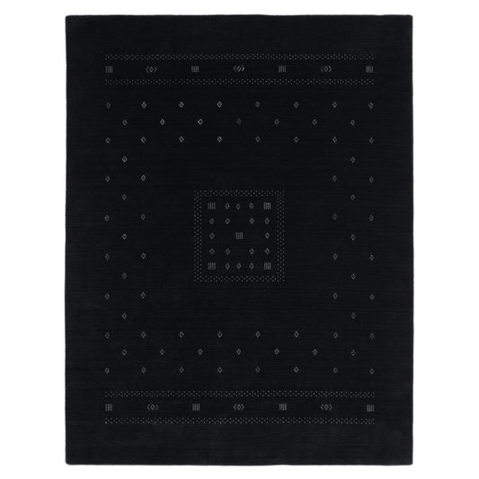 Solo Rugs Gabbeh 5 x 8 (ft) Loomed Wool Black Rectangular Indoor Tribal Area rug