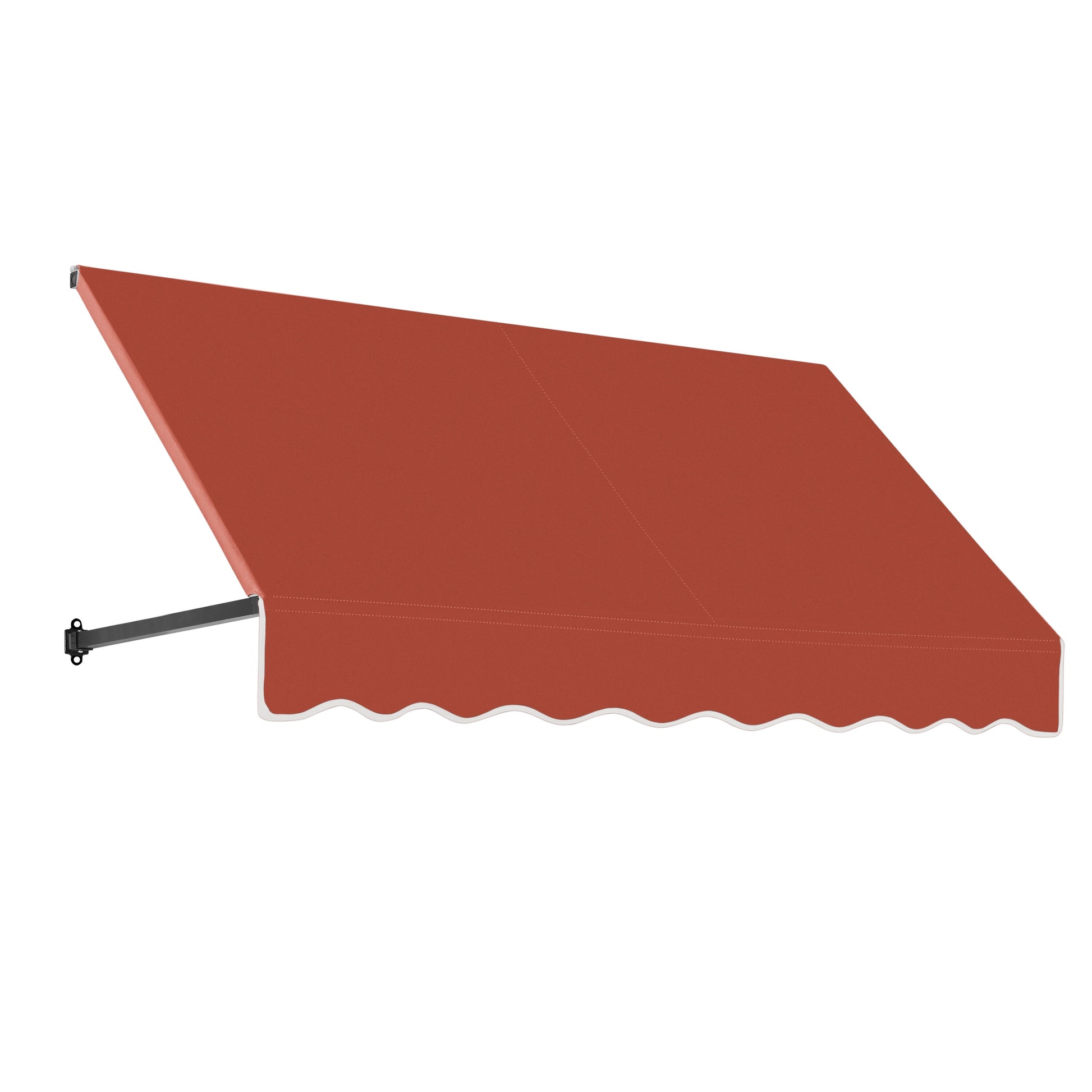 Awntech Dallas Retro 64.5-in Wide x 42-in Projection x 24-in Height Fabric Terracotta Solid Fixed Window/Door Awning