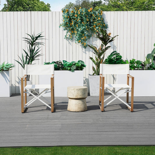 Direct Wicker 3 -Piece Patio Conversation Set with White