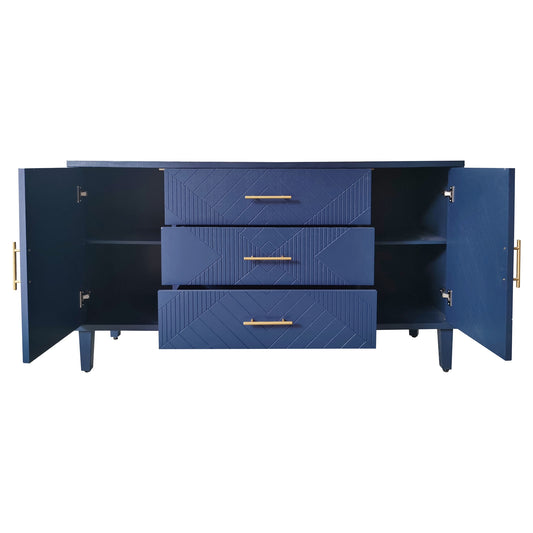 SINOFURN Contemporary/Modern MDF Blue Sideboard