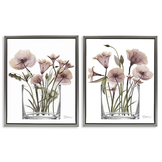 Stupell Industries  Earthy Infatuation Bouquet 2pc Floating Frame Set Design by Albert Koetsier