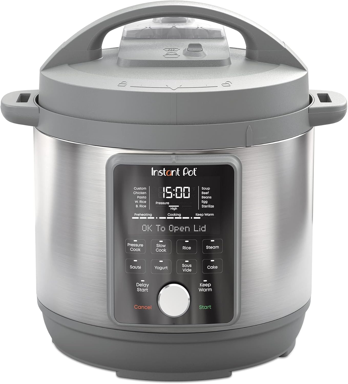 Instant Pot, 8-Quart Whisper Quiet 9-in-1 Electric Pressure Cooker, Slow Rice Cooker, Steamer, Sauté, Yogurt Maker, Warmer & Sterilizer, App With Over 800 Recipes, Stainless Steel, Duo Plus
