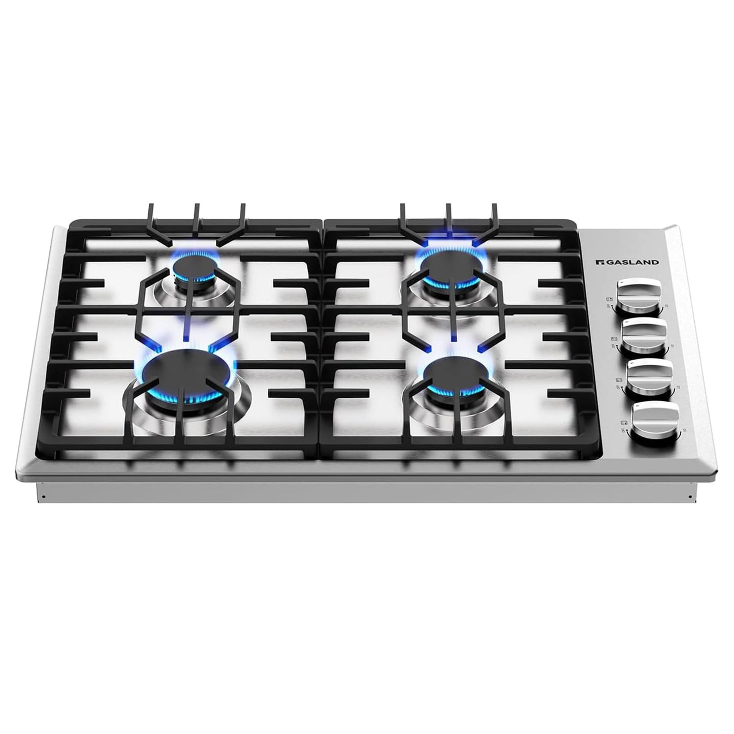GASLAND Gas Stovetop 30-in 4 burners Stainless steel Gas Cooktop