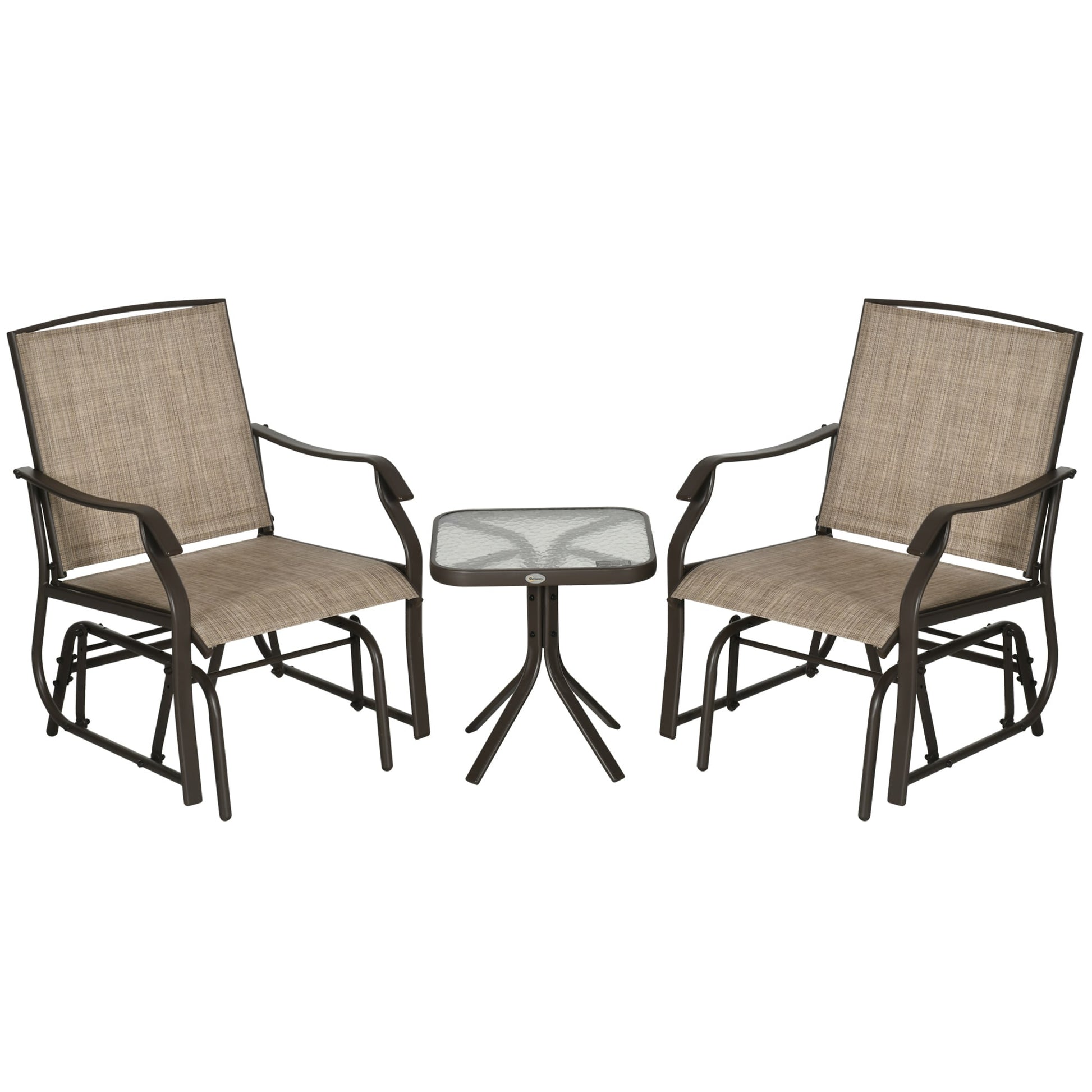 Forclover 3 -Piece Patio Conversation Set with Brown