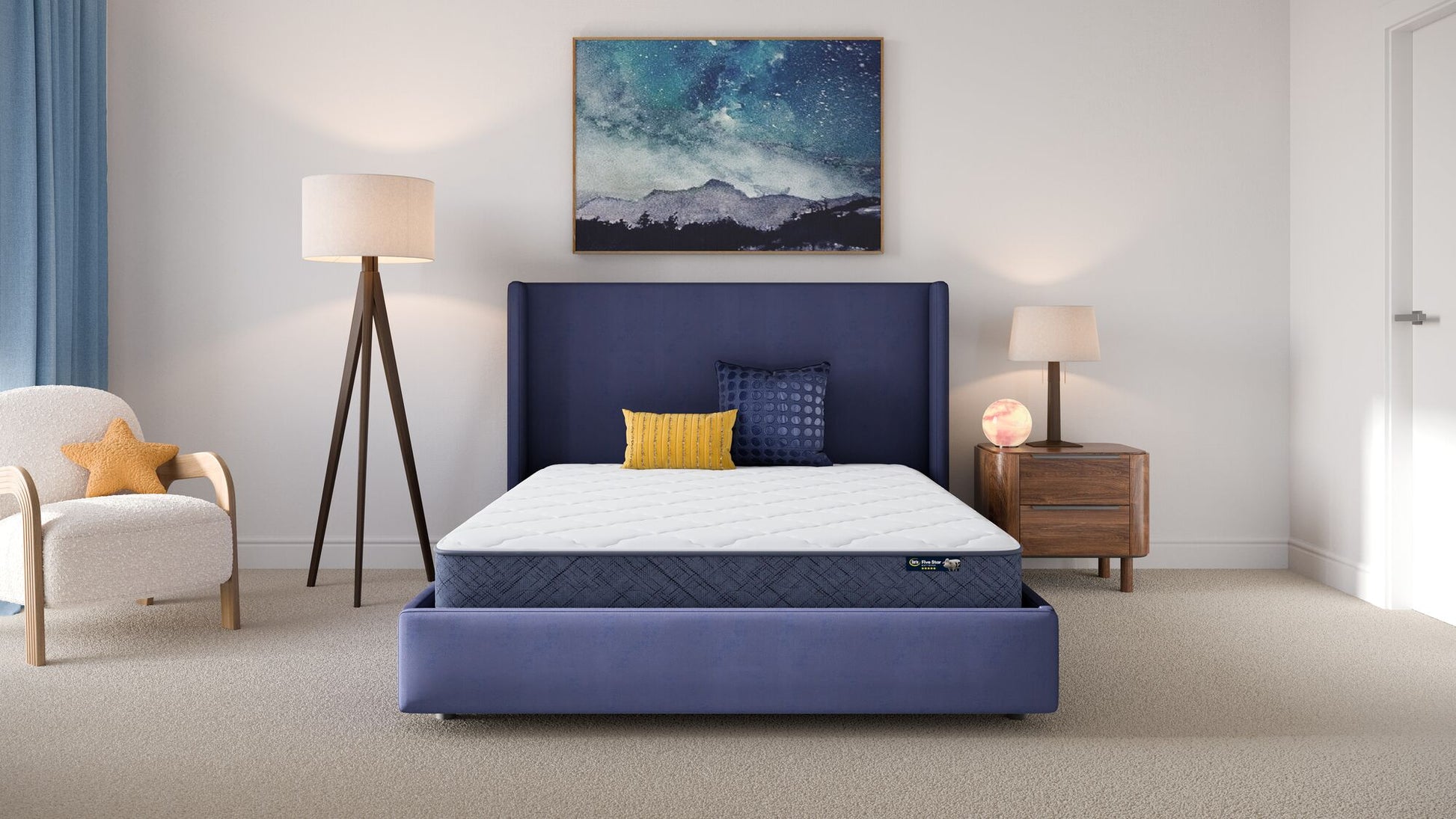 Serta 8-in Medium Twin extra long Hybrid Memory Foam/Coil Blend Mattress in a Box