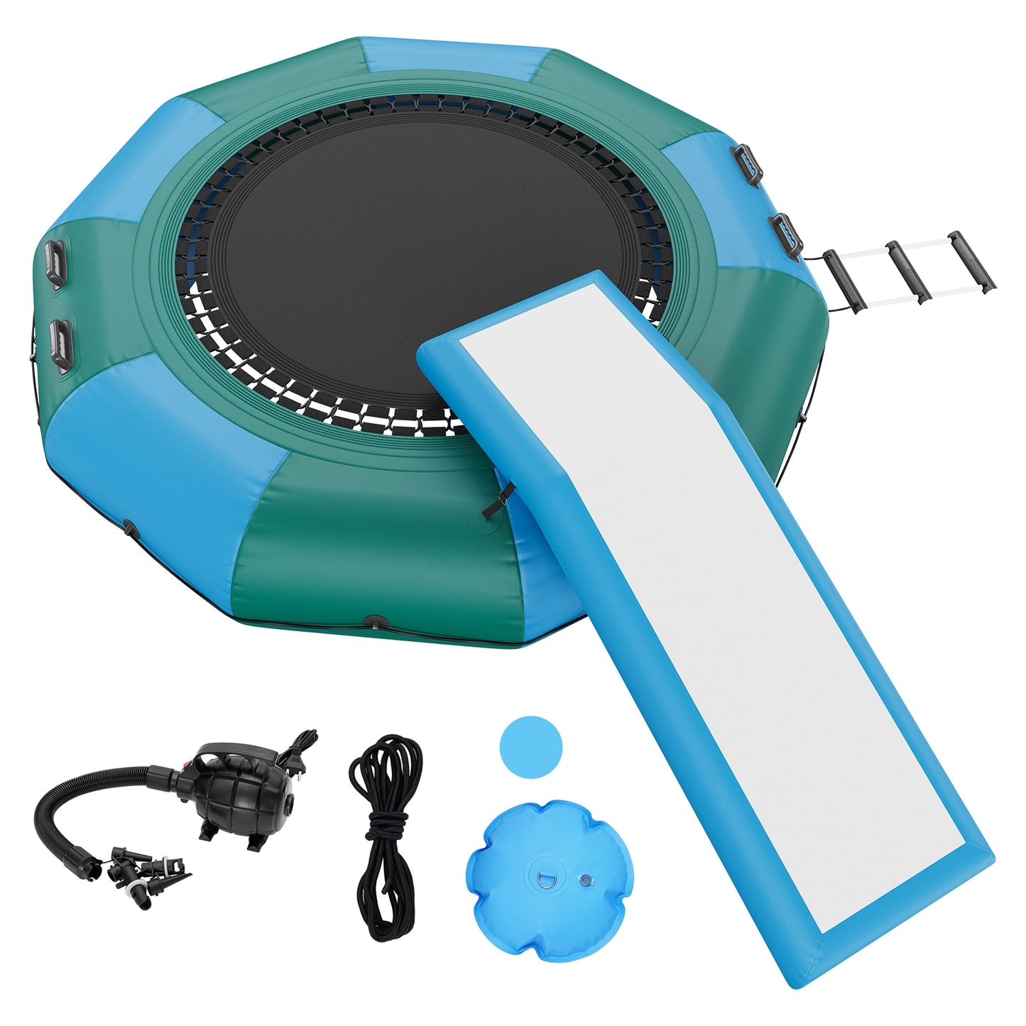 SVOPES 10ft Inflatable Water Bouncer 2.4-ft Round Water in Multiple colors/finishes