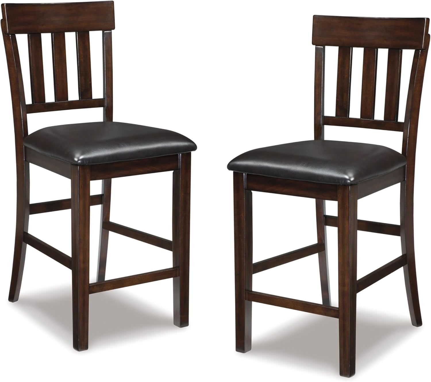Signature Design by Ashley Haddigan 24" Counter Height Upholstered Barstool 2 Count, Dark Brown