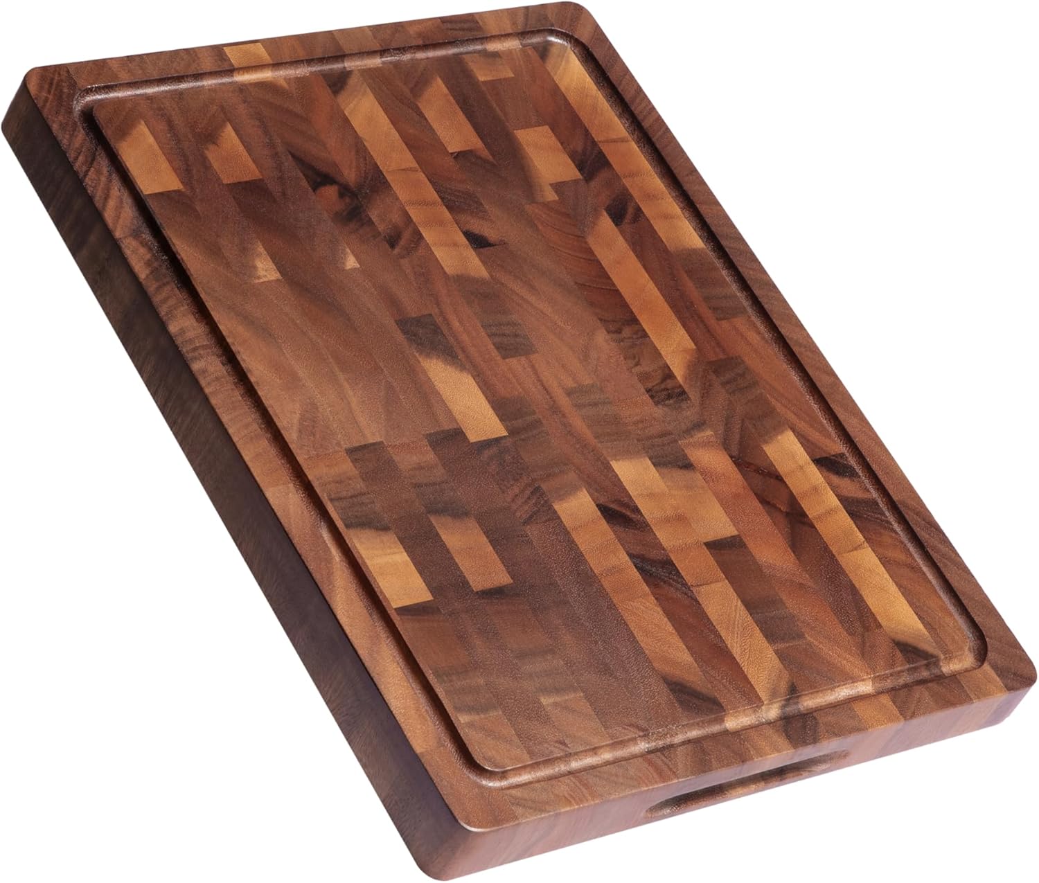 THETCHRY Walnut Wood Cutting Boards for Kitchen, Large Chopping Board Double Sided, End Grain Cutting Board with Handle, Charcuterie Butcher Block for Meal Prep & Serving with Gift Box, 17"×13"×1"
