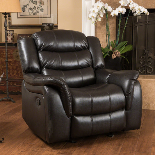 Christopher Knight Home Hawthorne PU Leather Glider Recliner Chair