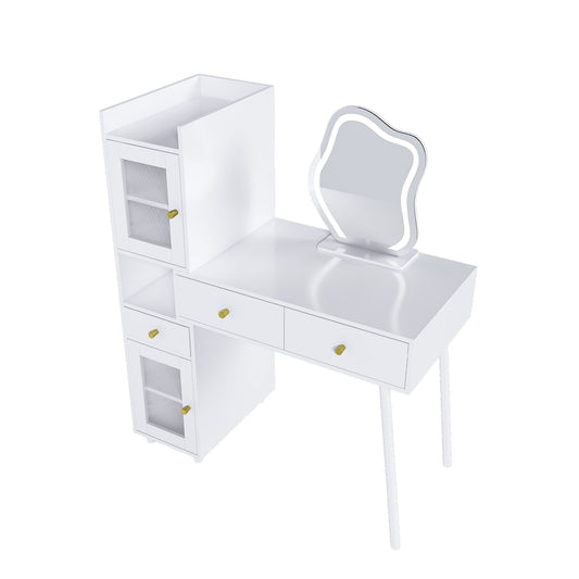 SINOFURN 39.4-in White Makeup Vanity
