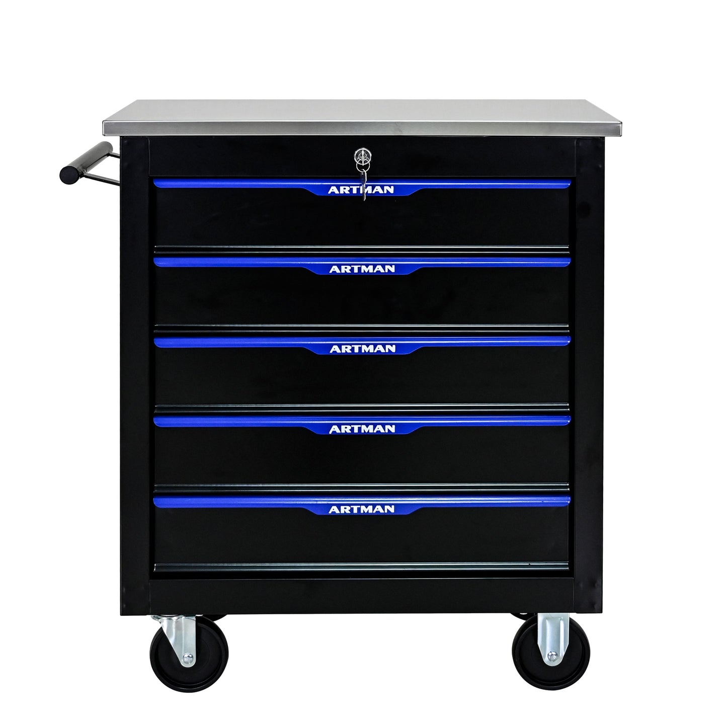 Tatayosi 5-Drawer Multifunctional Tool Cart with Wheels BLACK BLUE