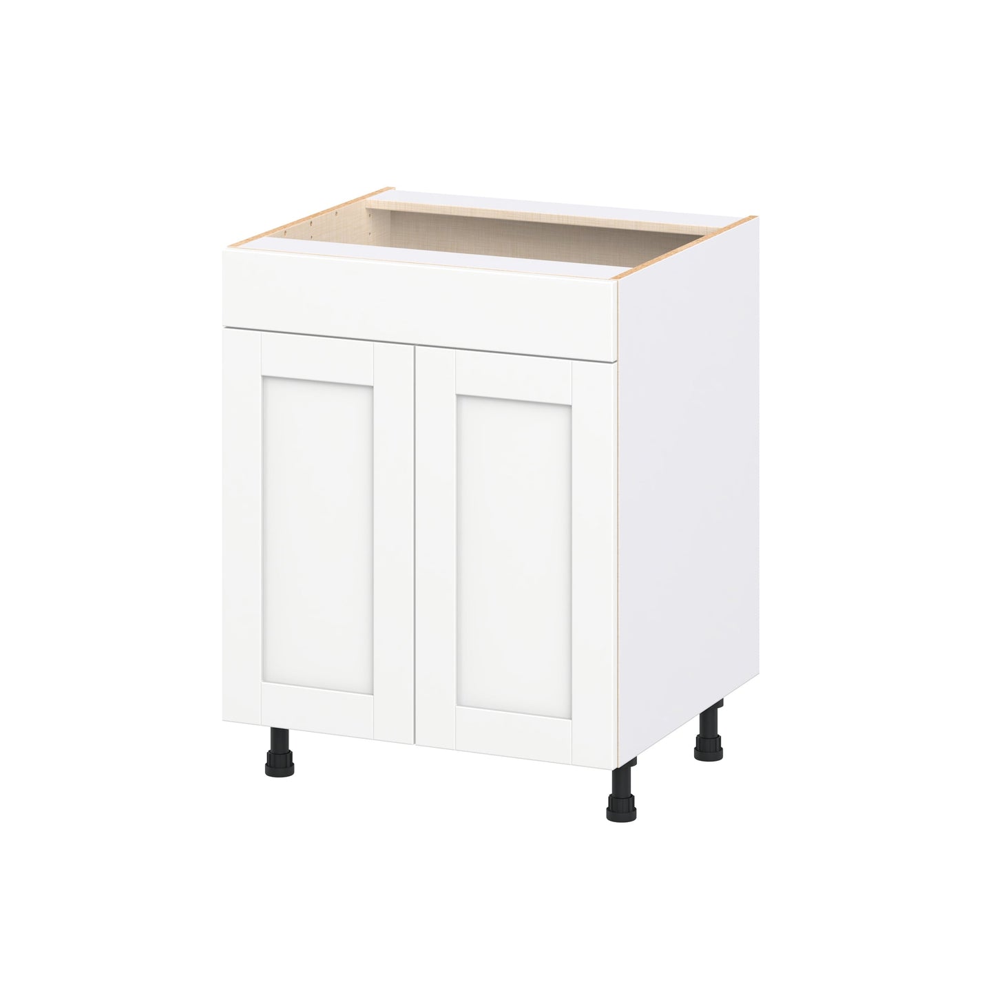 Hugo&Borg Rosemont 27-in W x 34.5-in H x 24-in D Bright White Sink Base Fully assembled Cabinet Recessed Panel