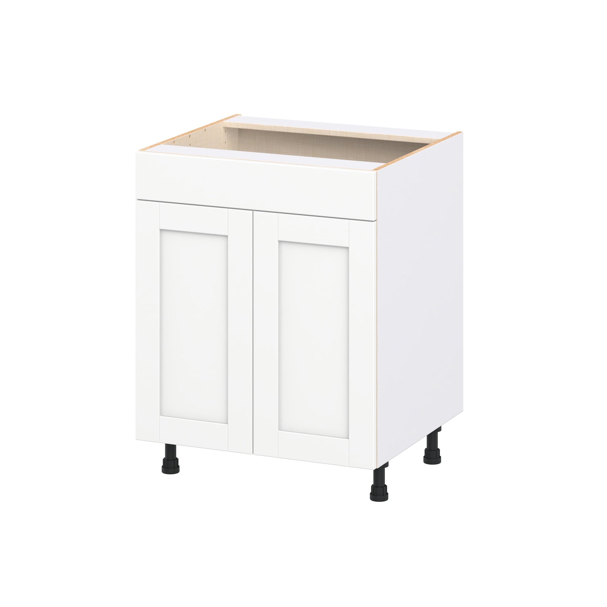 Hugo&Borg Rosemont 27-in W x 34.5-in H x 24-in D Bright White Sink Base Fully assembled Cabinet Recessed Panel