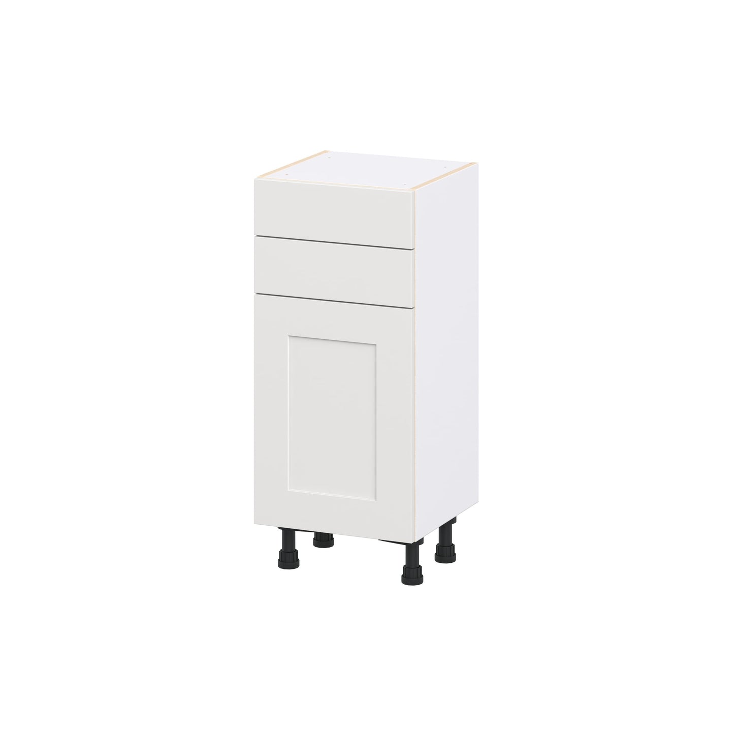 Hugo&Borg Jolie 15-in W x 34.5-in H x 14-in D Warm White 2 -Drawers Base Fully assembled Cabinet Flat Panel