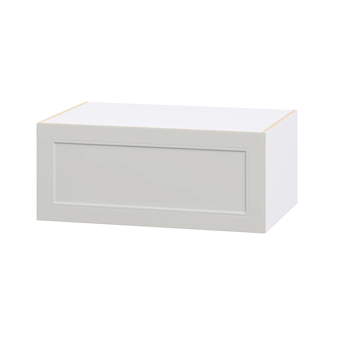 Hugo&Borg Belcourt 36-in W x 15-in H x 24-in D Painted Light Gray Wall Fully assembled Cabinet Recessed Panel