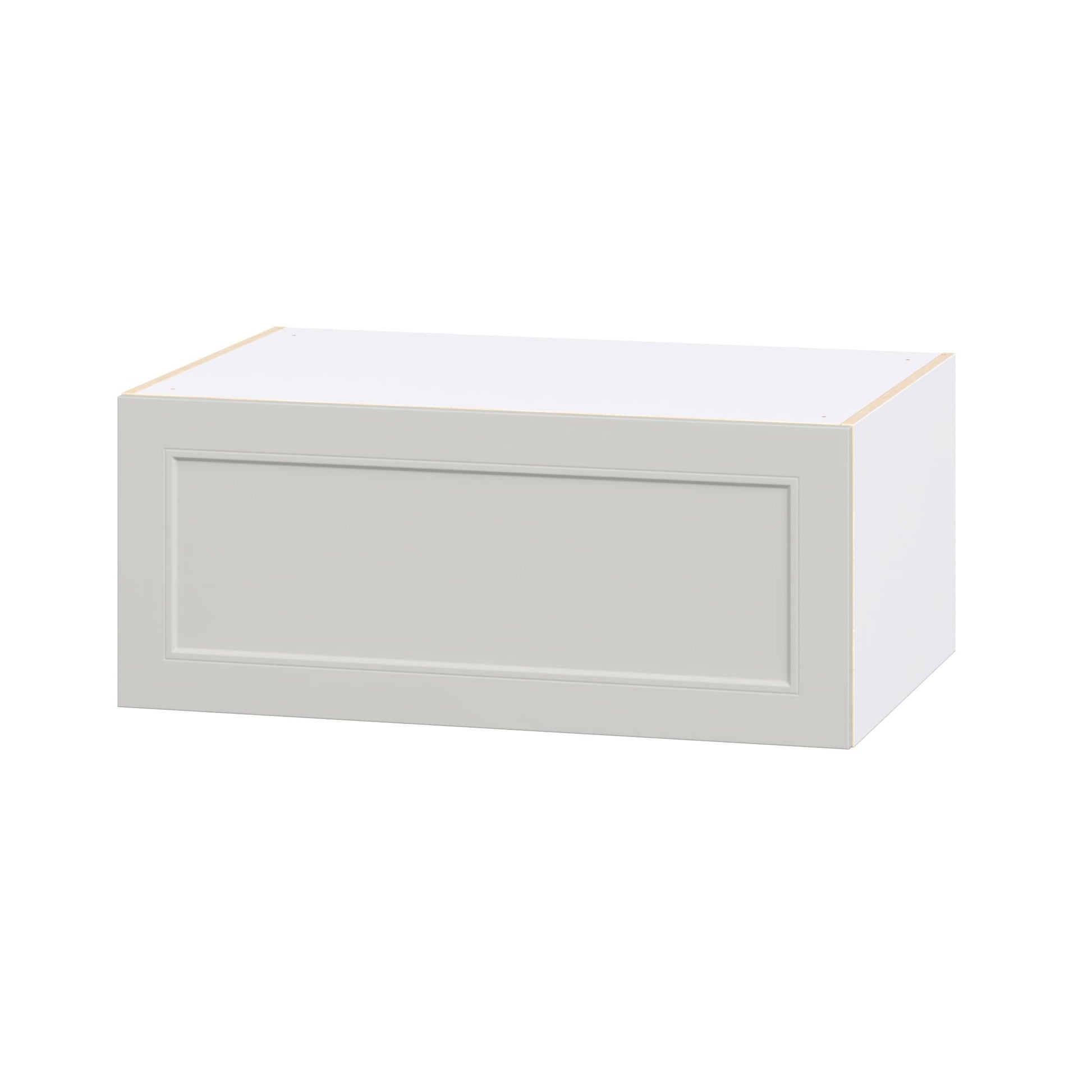 Hugo&Borg Belcourt 36-in W x 15-in H x 24-in D Painted Light Gray Wall Fully assembled Cabinet Recessed Panel