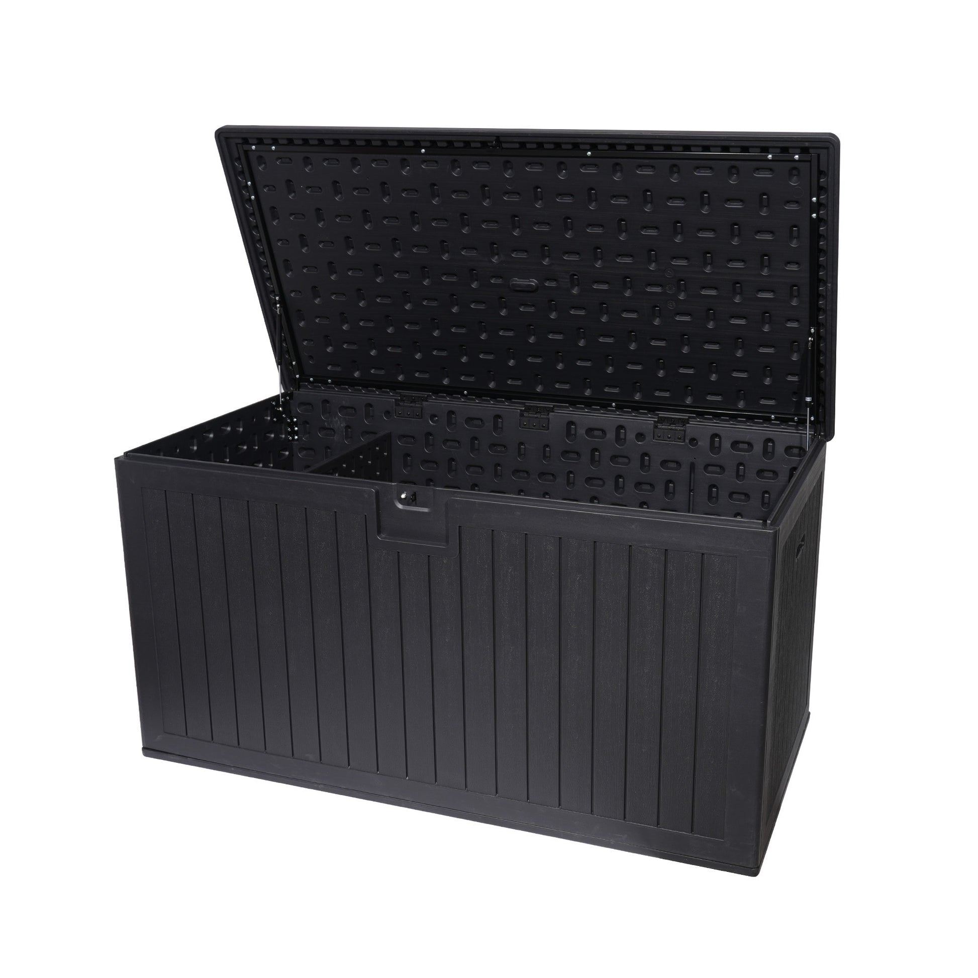 Bybafun 63.39-in L x 32.28-in 230-Gallon Black Plastic Deck Box