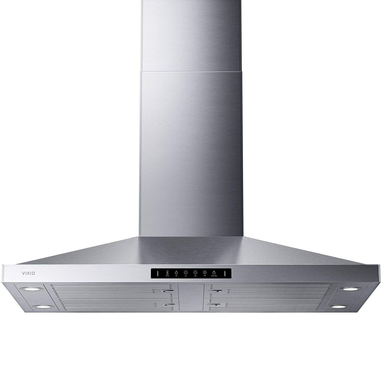 VIKIO 42 inch Convertible 550-CFM Stainless steel Island Range Hood with Charcoal Filter