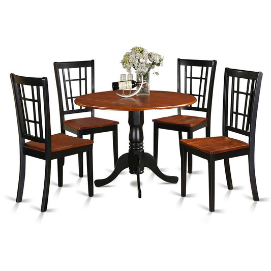 East West Furniture 5 Pc Kitchen nook Dining set Kitchen Table and Kitchen 4 Chairs