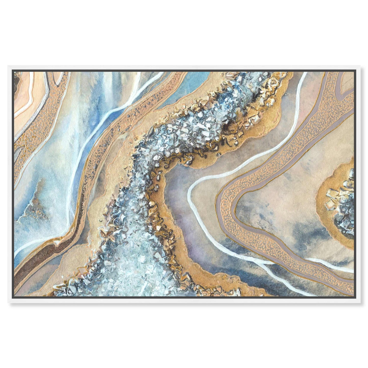 Art Remedy The Luxurious Geode Glam Print by  White Frame 36 x 24