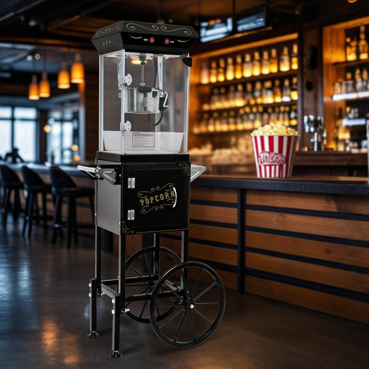 Tatayosi 6OZ Popcorn Maker 480W Theater Style Popcorn Popper with Old Maids Drawer for Collecting Un popped Kernels Easy Cleanup