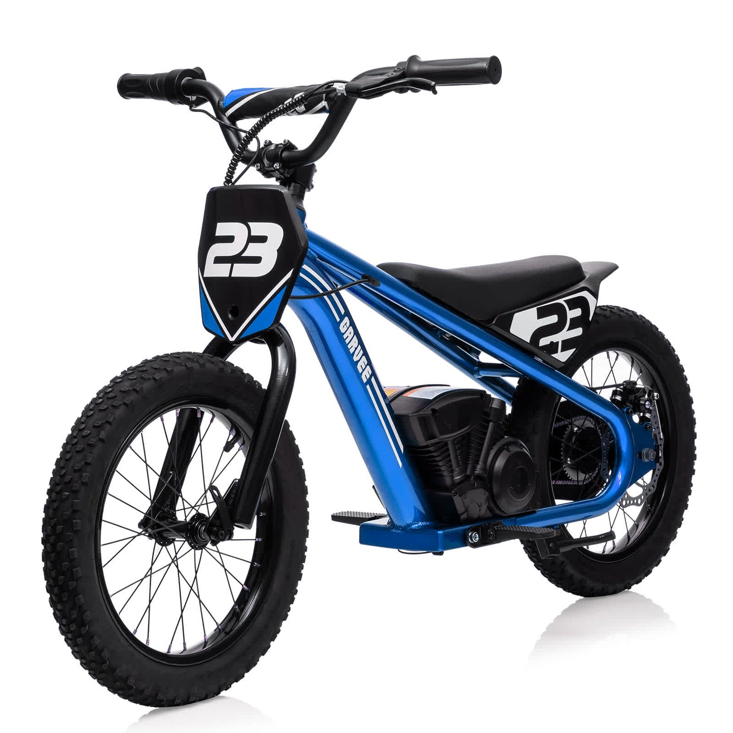 Qeetex Kids Electric Balance Bike 24V 250W Electric Dirt Bike for Kids Ages 6 to 12 Blue