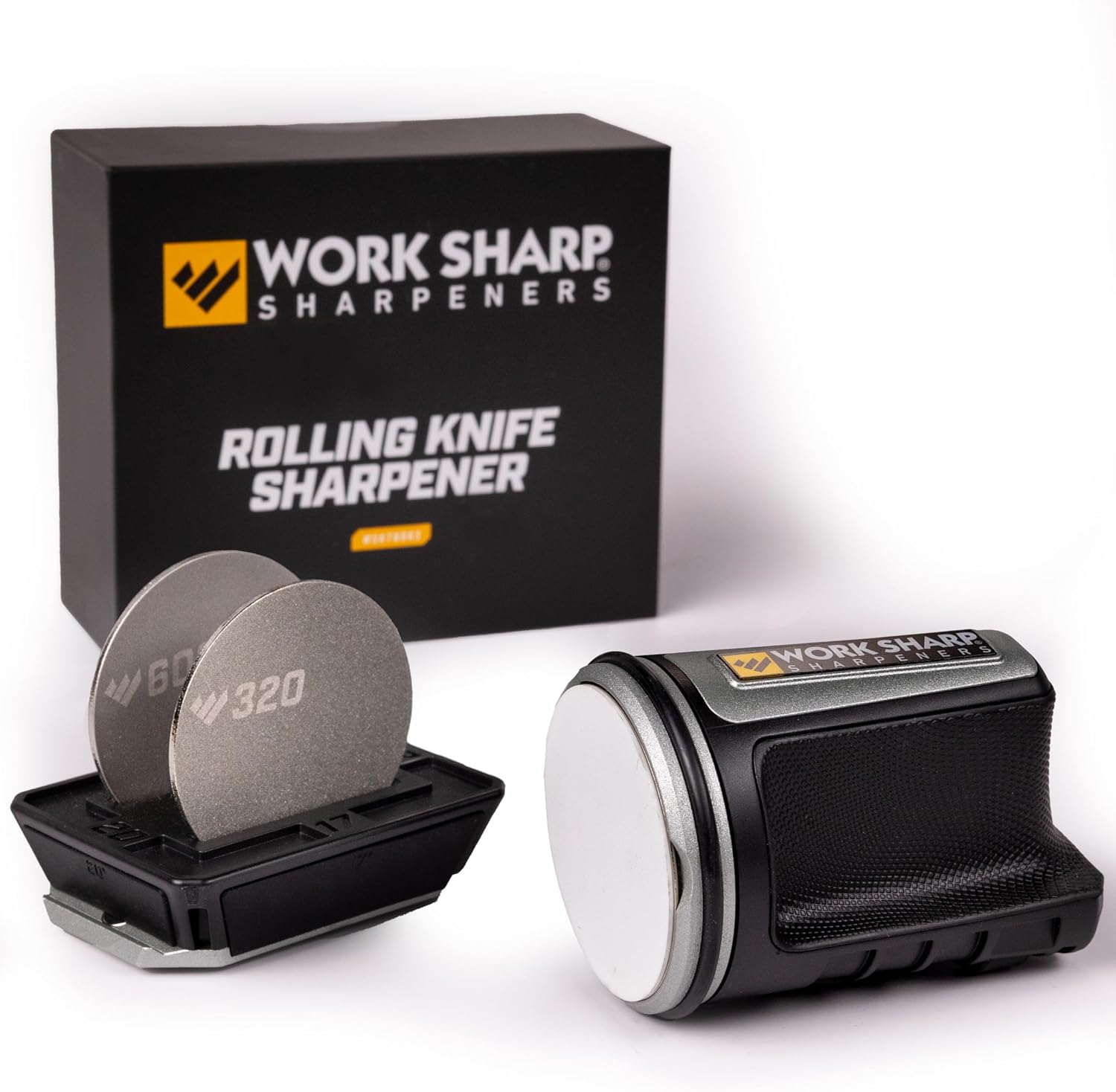 Work Sharp Rolling Knife Sharpener- 4 Sharpening Angles - For All Kitchen Knife Sets