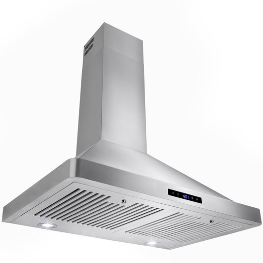 AKDY 30" European Stainless Steel Wall Mount Range Hood with Touch Control Panel