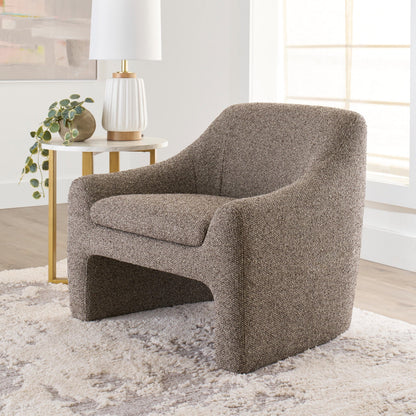 Better Homes & Gardens Emerson Curvy Accent Chair, Truffle Brown Boucle
