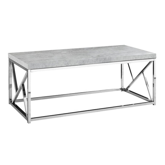 Coffee Table Accent Cocktail Rectangular Living Room 48"L Metal Gray