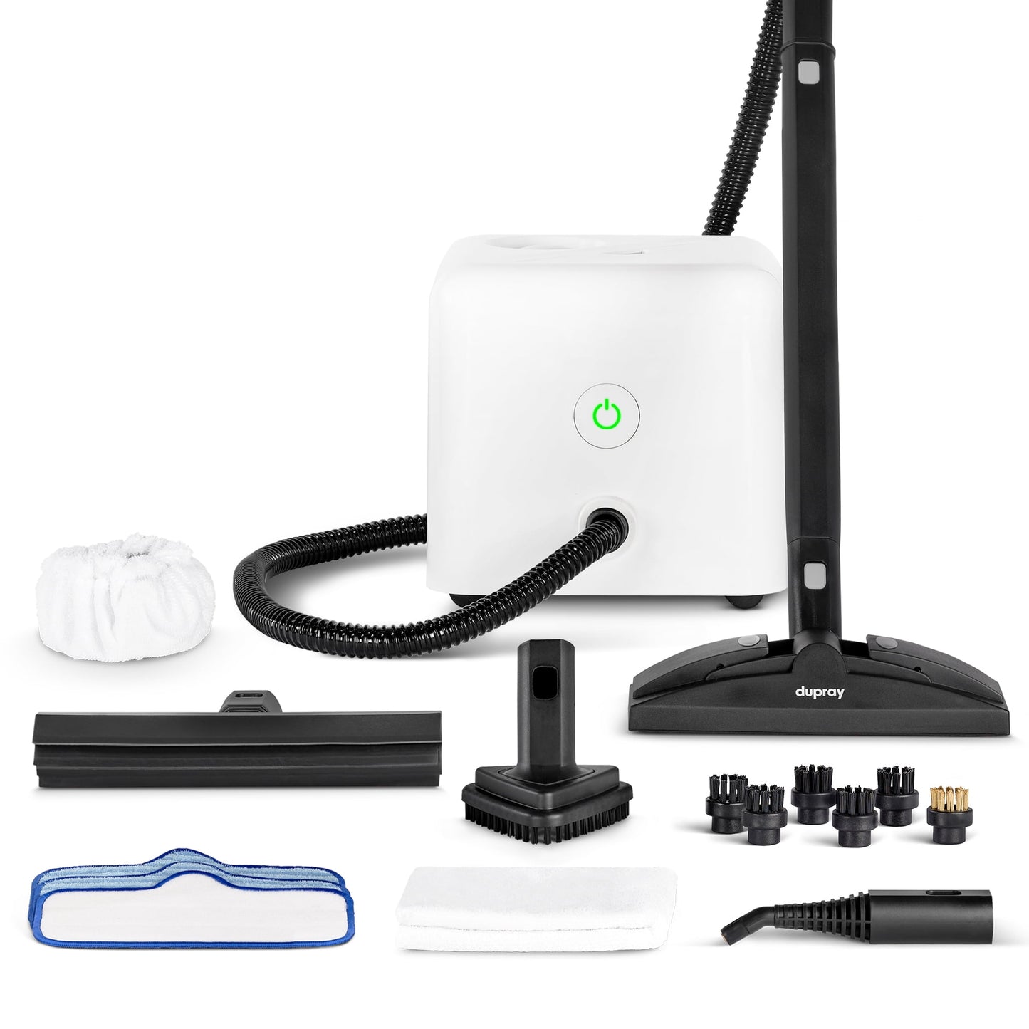 Dupray Neat Steam Cleaner 17-Piece Kit – Our bestselling multipurpose steam cleaner with all the tools to clean, detail, sanitize*, deodorize floors, grout, bathrooms, kitchens and more. 1500w
