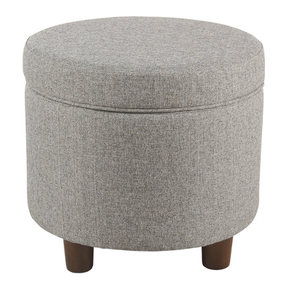 HomePop Round Storage Ottoman, Multiple Colors