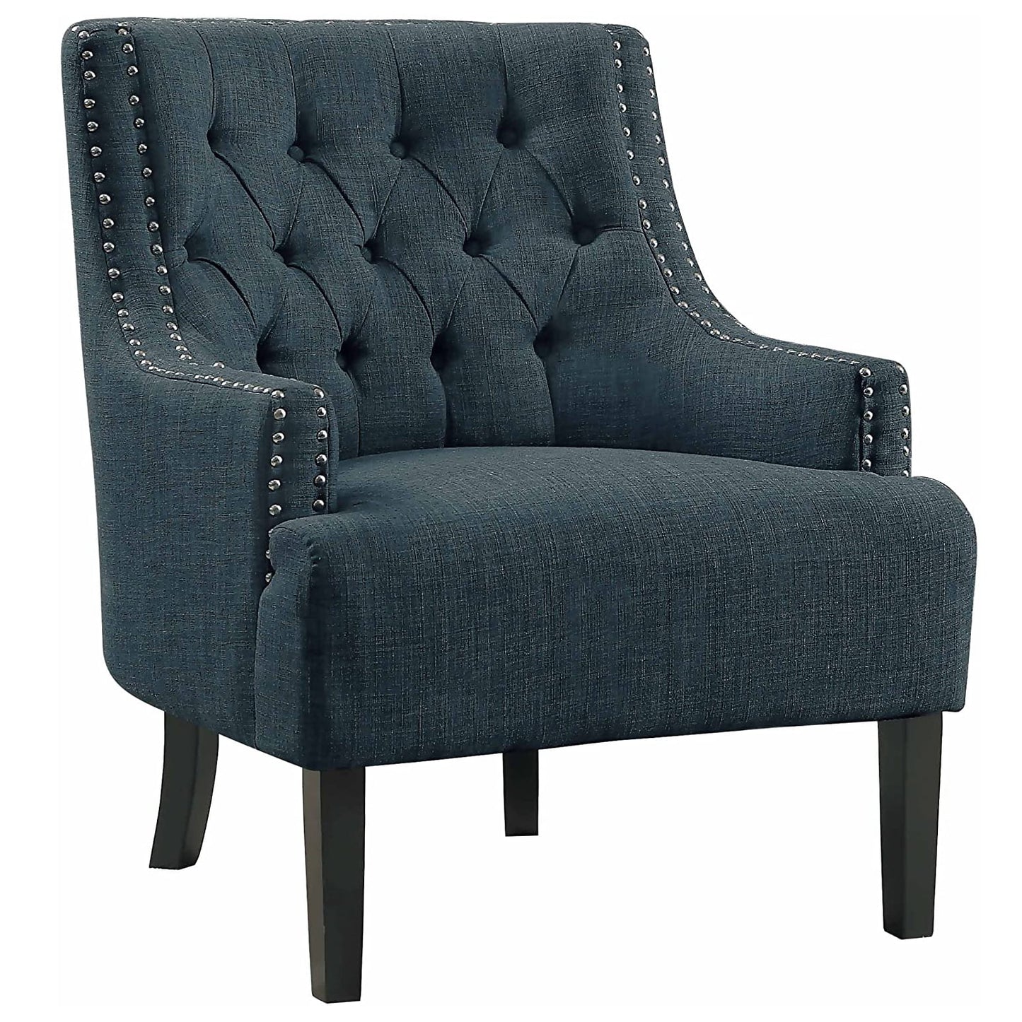 Lexicon Charisma Upholstered Accent Chair in Indigo